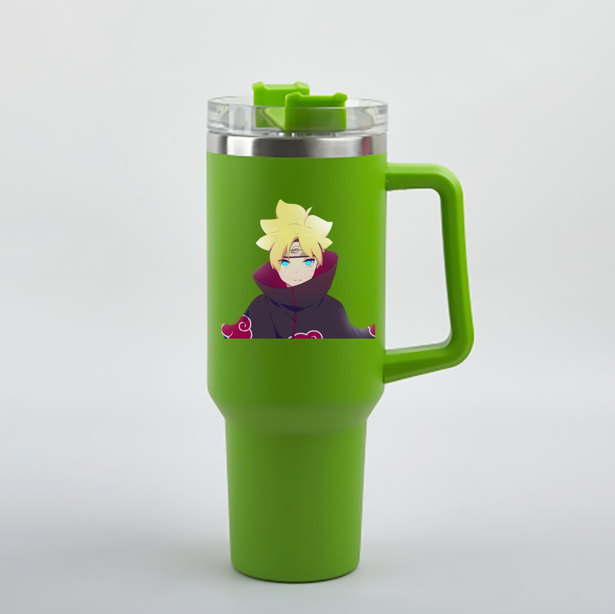 （画像用） NARUTO -ナルト- うずまき ボルト Uzumaki Boruto 1200mL車用タンブラー - クリスタルステッカー（プラスチックストロー付き）
